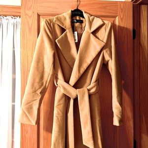 Zara camel wool blend coat XS